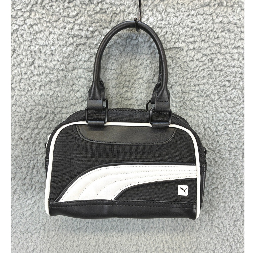 Puma Mini Grip Crossbody Bag Womens Black White Y2K Athleisure Purse - Picture 1 of 11
